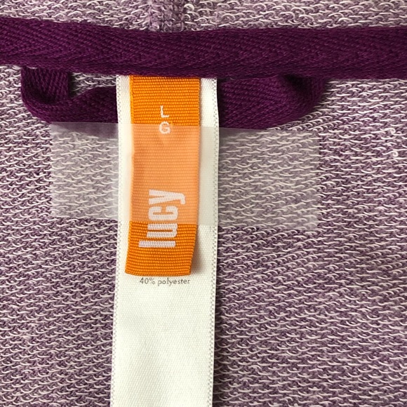 Lucy Sweatshirt Womens L Hoodie Pullover Lavender Long Sleeve Athletic P… - Picture 2 of 11